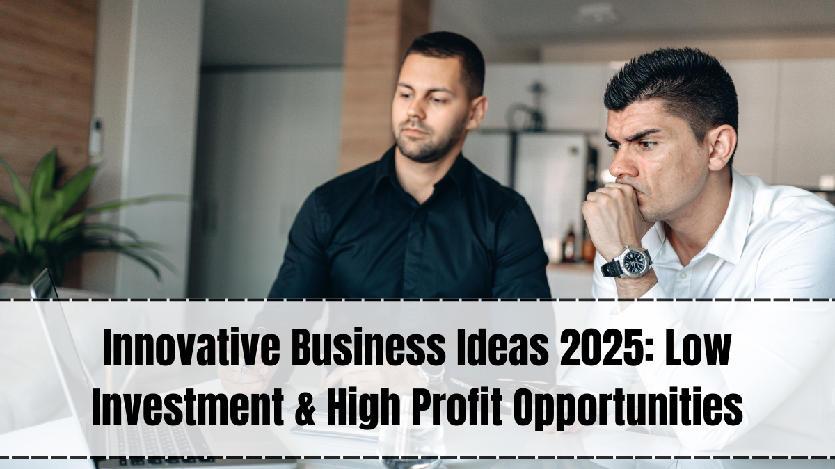 Innovative Business Ideas 2025: Low Investment & High Profit Opportunities