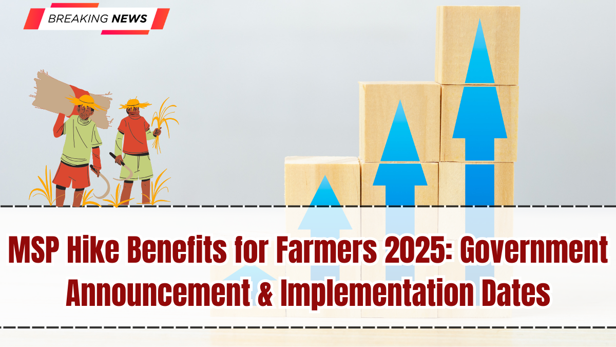 MSP Hike Benefits for Farmers 2025: Government Announcement & Implementation Dates