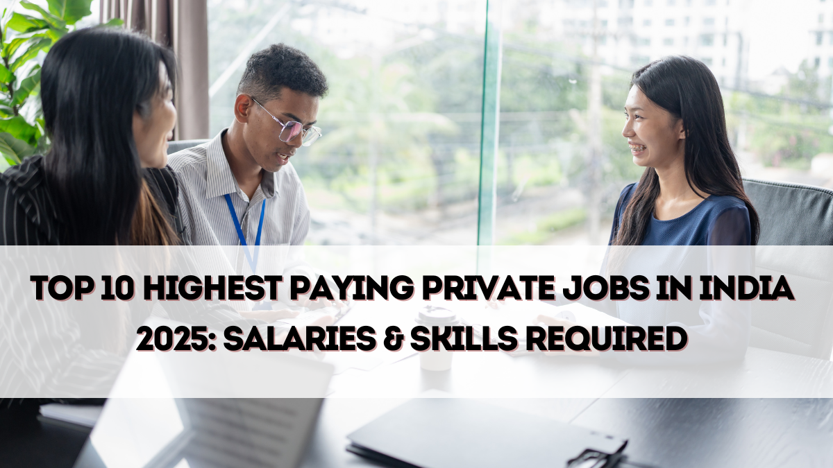 Top 10 Highest Paying Private Jobs in India 2025 – Salaries & Skills Required